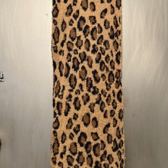 Retro Leopard Print Oblong Knit Scarf - Picture 14 of 16
